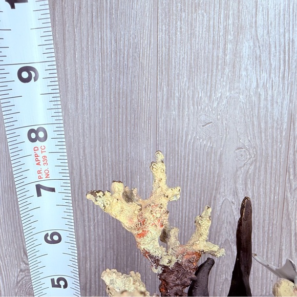 SPI gallery nautical brass mermaid dolphin coral reef candle holder figurine - Picture 10 of 16